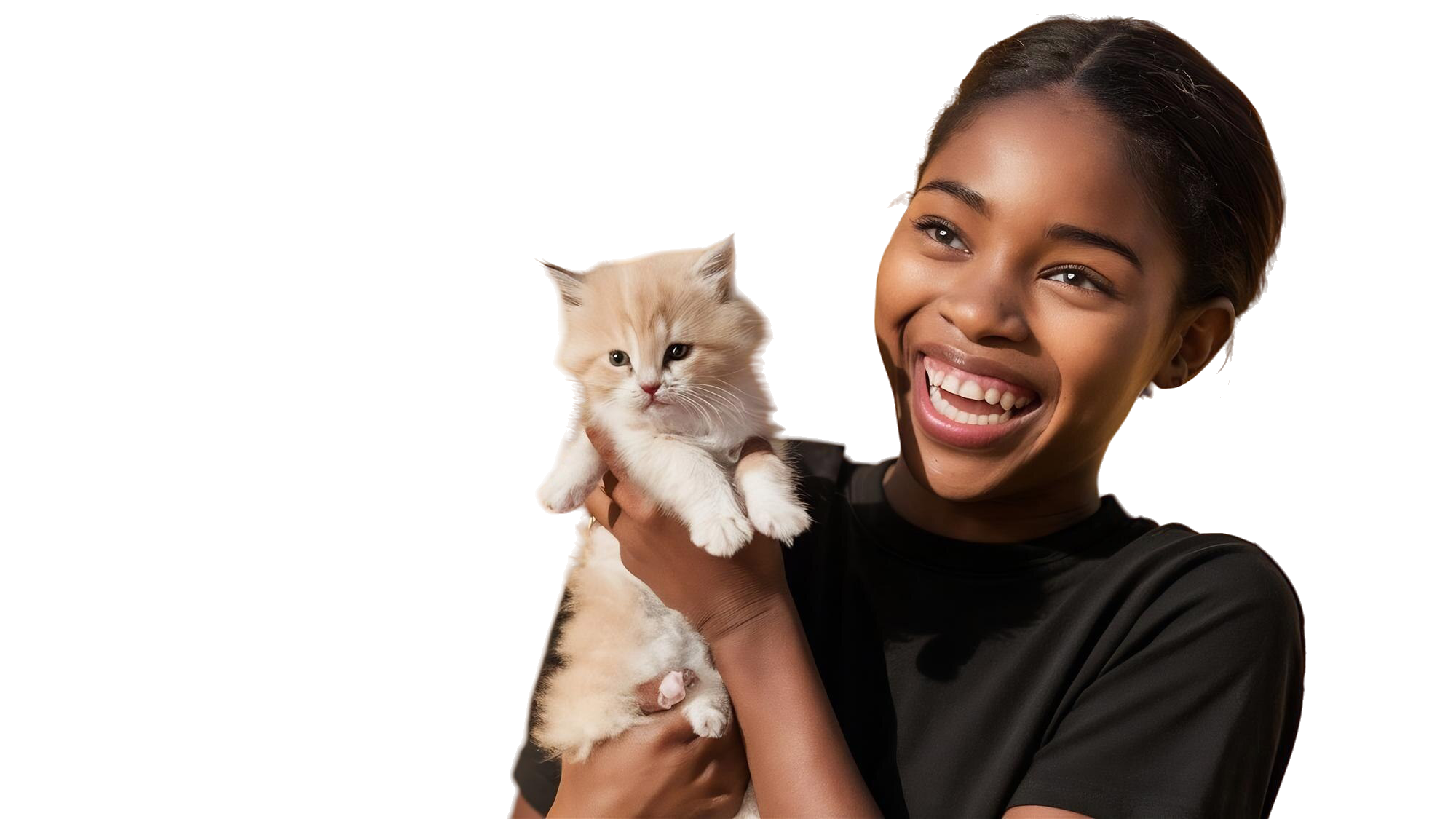 Happy pet with parent